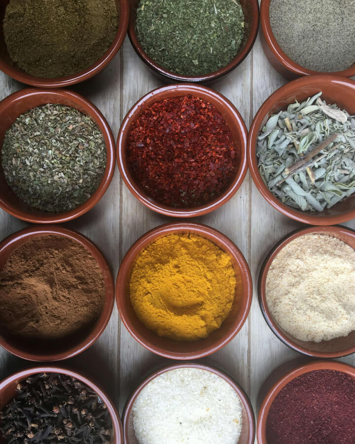 Collection of Indian spices
